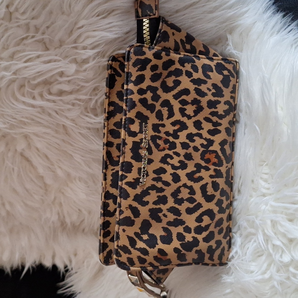 Victoria Secret Cosmetic leopard bag